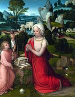 欧洲12-19世纪油画一_Adriaen Ysenbrandt - The Magdalen in a Landscape